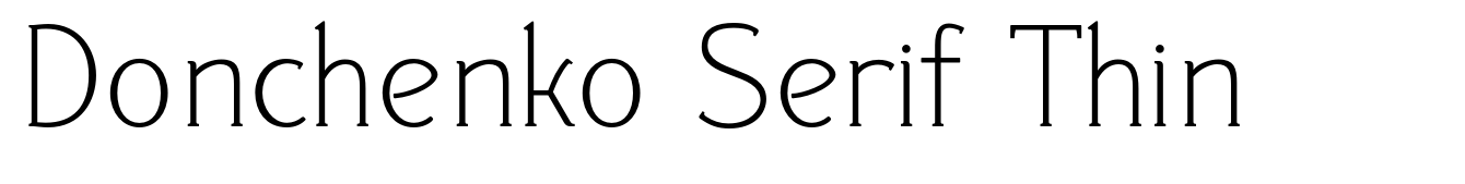 Donchenko Serif Thin